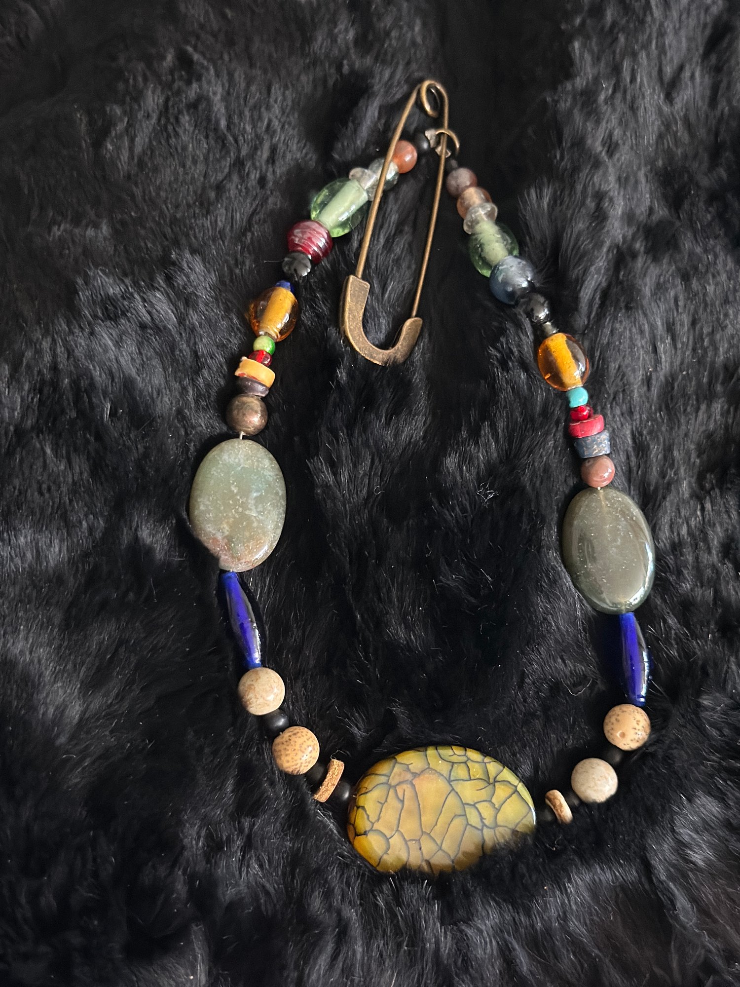 Image of  Yellow dragon eye agate Bag charm 