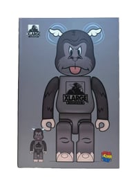 Image 2 of XLarge x D*Face - Charcoal 100% & 400% Bearbrick (preloved by myself)