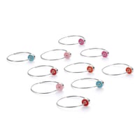 Image 1 of Large First Exploration Hoops in Orange or Hot Pink on 30mm Hoops