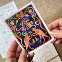 Image 1 of 1 x Ready-to-Paint A5 Card + Dot Card + Sample card • Cats