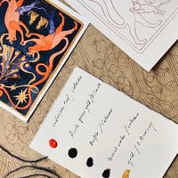 Image 3 of 1 x Ready-to-Paint A5 Card + Dot Card + Sample card • Cats