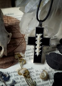 Image 1 of Snake Spine Cross Pendant