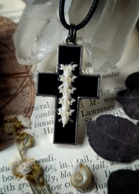 Image 2 of Snake Spine Cross Pendant