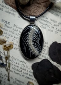Image 3 of Double Sided Snake Ribcage and Floral Pendant