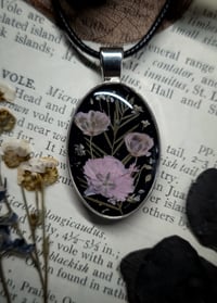 Image 4 of Double Sided Snake Ribcage and Floral Pendant