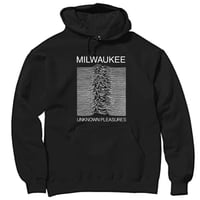 Image 2 of middle rose finger, milwaukee unknown pleasures hoodies