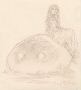 Image of Girl and 👁️👁️ Rock