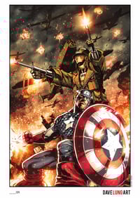 Image 1 of Captain America and G.I. Robot Print