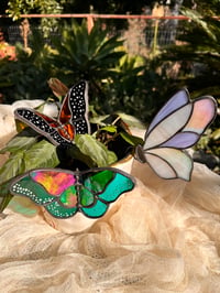 Image 4 of Iridescent butterfly plant pot hugger
