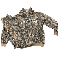 Dark Woodland Camo Fleece Wide Leg Sweat Suit