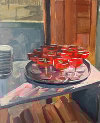 Image 1 of Red Spritz Study by Sari Shryack - Framed Original Painting