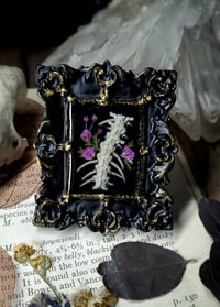 Image 1 of Snake Spine and Floral Mini Wall Frame