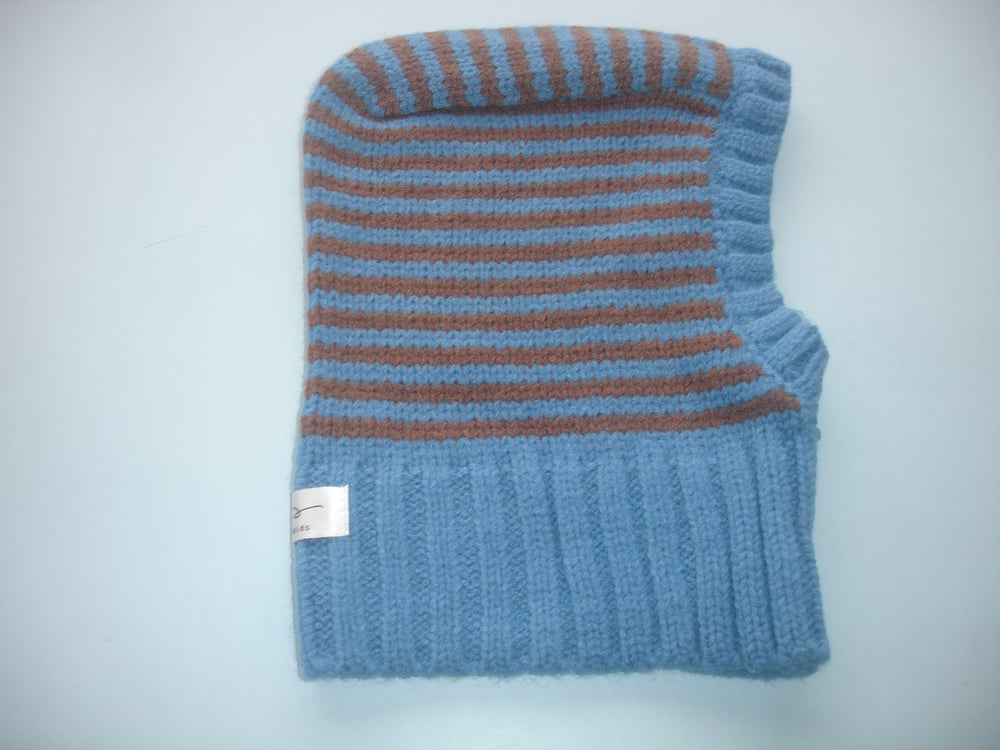 Image of Knit Hooded Scarf #1