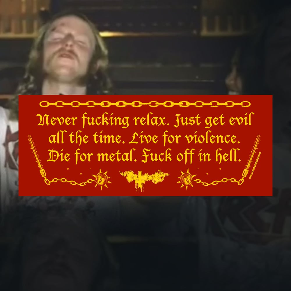 Image of FCK OFF IN HELL - Bumper Sticker - PREORDER