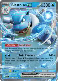 Blastoise ex - 009/165 - SV: Scarlet & Violet 151 - Near Mint