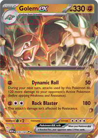 Golem ex - 076/165 - SV: Scarlet & Violet 151 - Near Mint