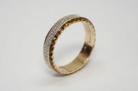 Image 1 of Mid Century 14k Two-Tone Gold Gents Wedding Band by Romany