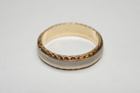 Image 4 of Mid Century 14k Two-Tone Gold Gents Wedding Band by Romany