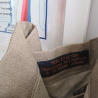 Image 9 of One-of-A-Kind Large Tote Bag with Stripe Handles. Boro Upcycled Oatmeal Denim 007-1