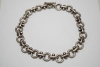 Image 3 of Heavy Mexican Silver Necklace 
