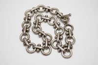 Image 1 of Heavy Mexican Silver Necklace 