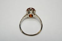 Image 5 of Art Deco 14k White Gold Filigree Solitaire Ring with Madeira Citrine