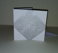 Image 1 of Snowflake card (white) and envelope