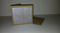 Image 1 of Snowflake card (brown) and envelope