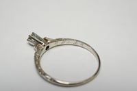 Image 4 of Art Deco 18k White Gold Solitaire Ring