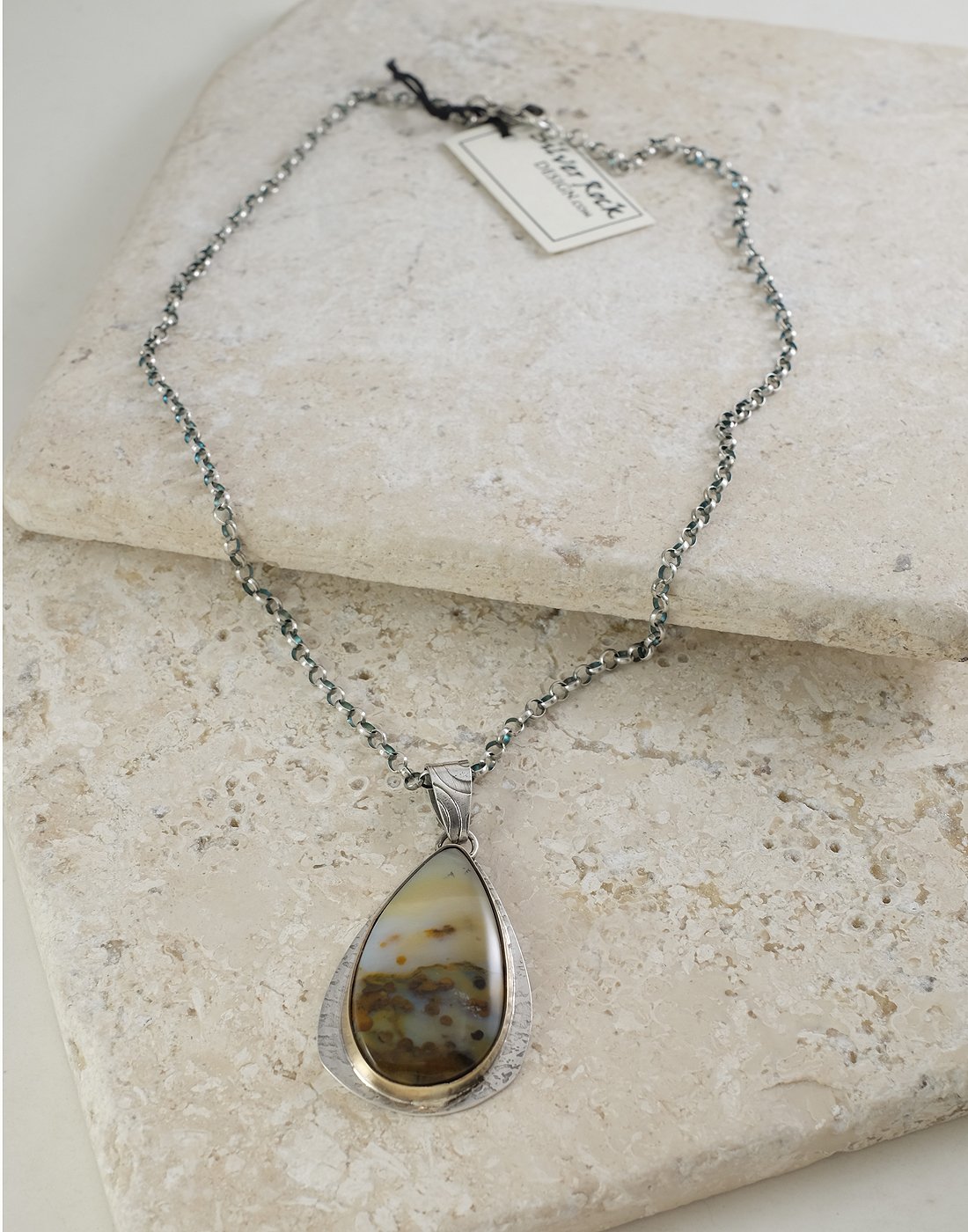 Image of Polka Dot Agate & Sterling 