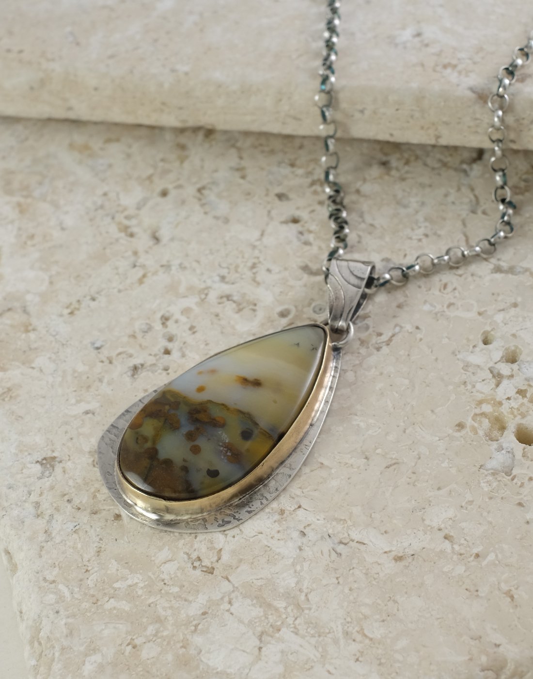 Image of Polka Dot Agate & Sterling