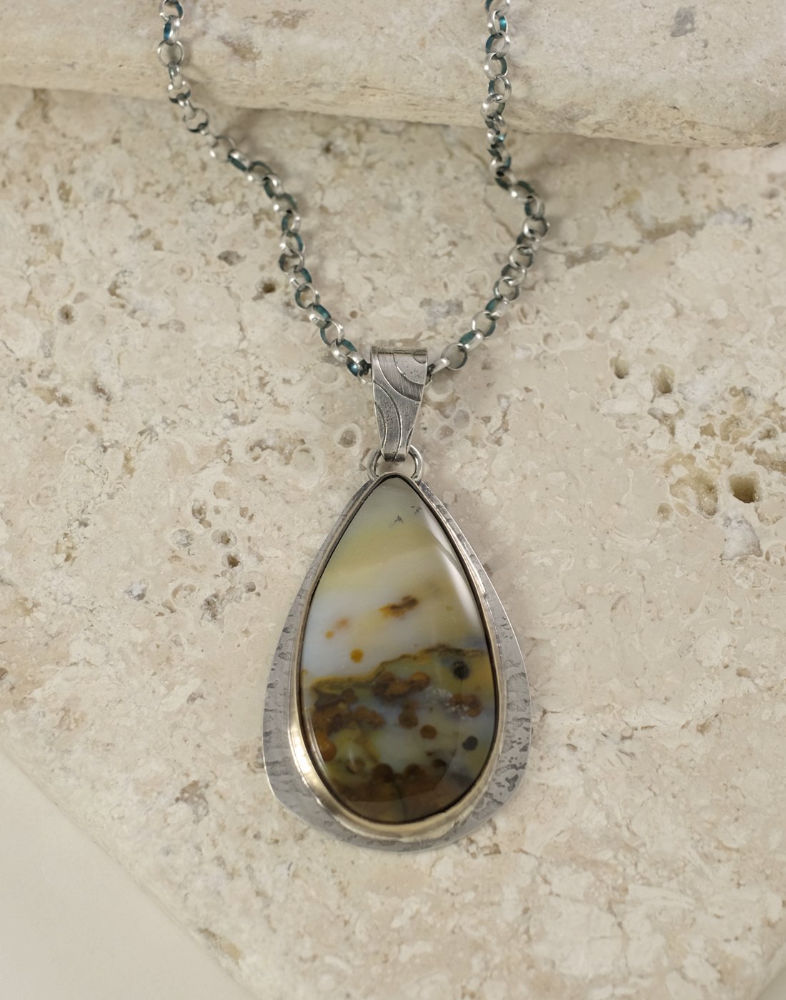Image of Polka Dot Agate & Sterling