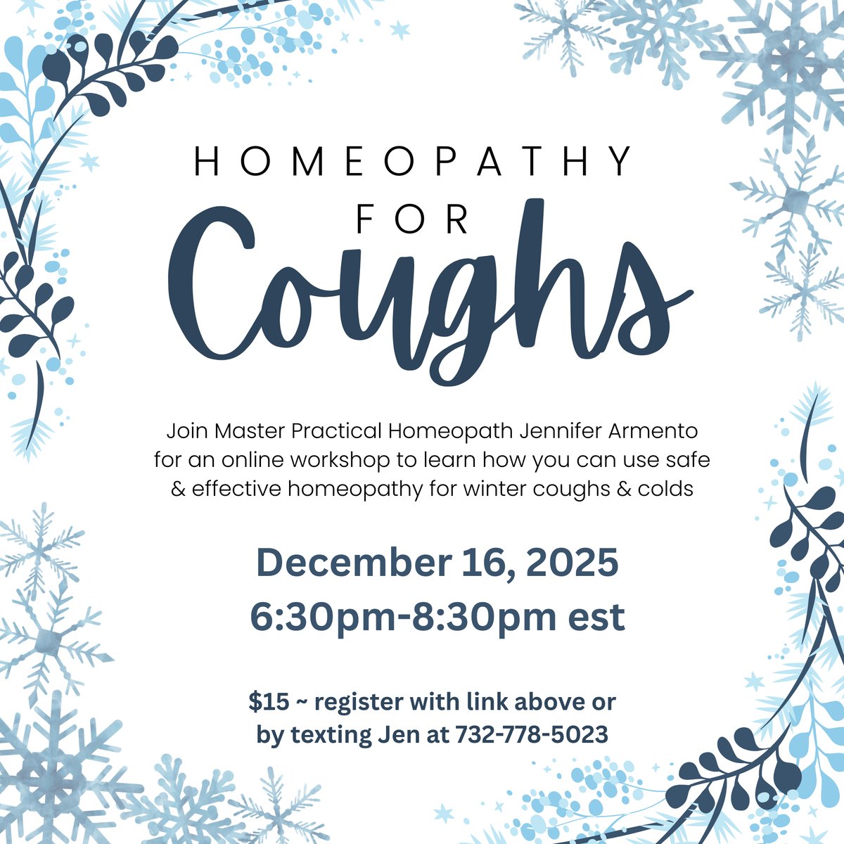 Image of Cough Workshop ~Homeopathic Class Membership