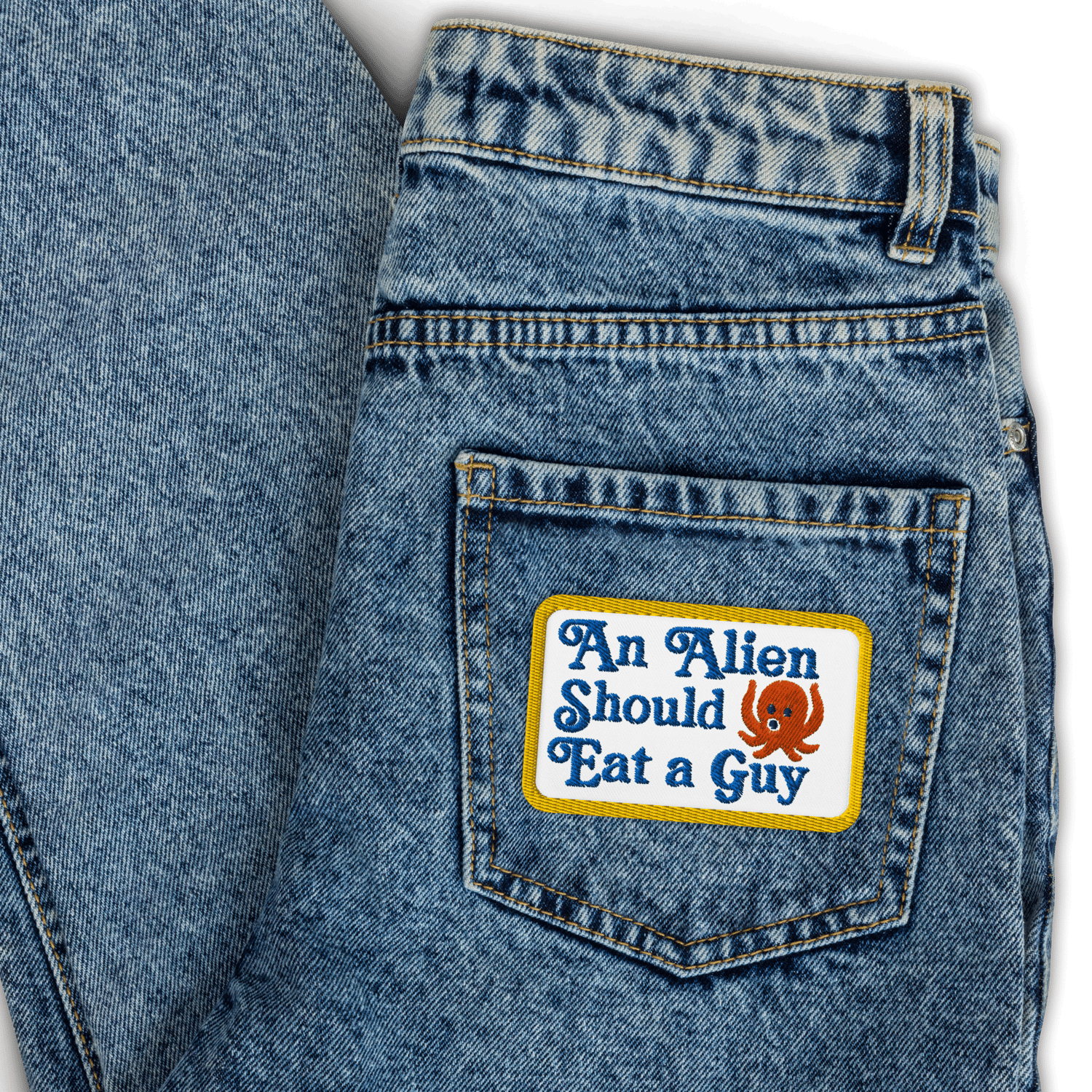 Image of "An Alien Should Eat a Guy" Embroidered Patch 