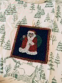 Image 1 of beaded Santa ornament