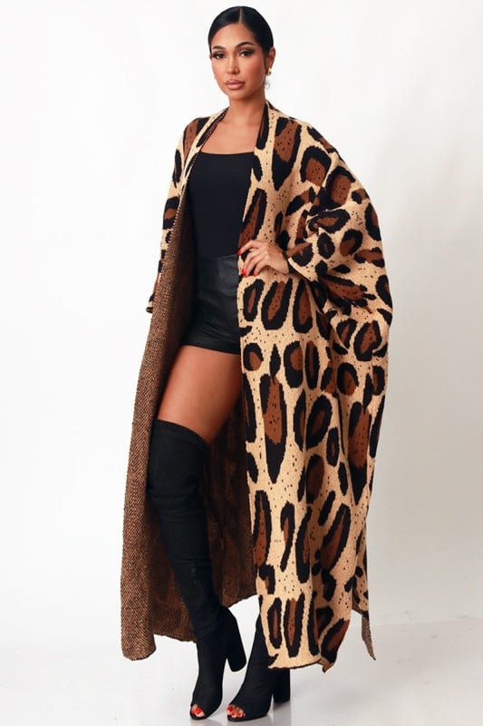 Image of LEOPARD PRINT CARDIGAN 