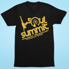 Neon ORANGE  Soul Summit Logo on Black Tee