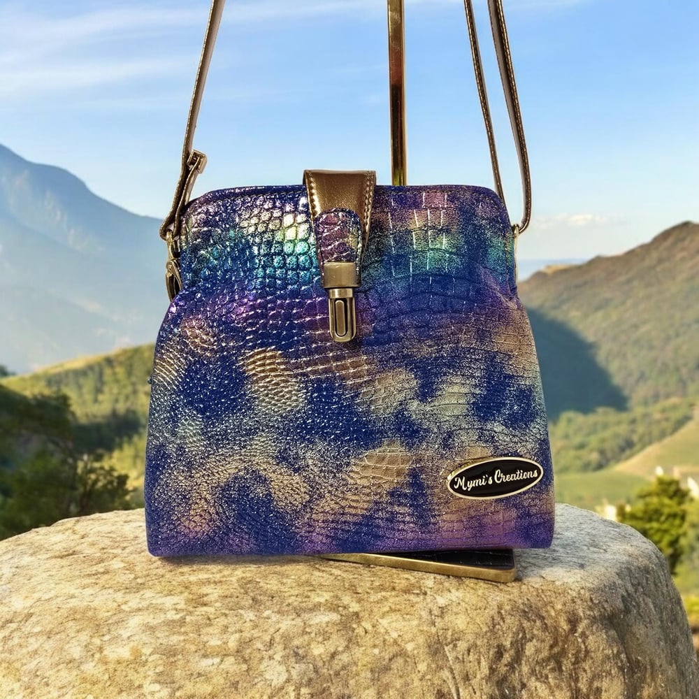 Image of Pearlized rainbow crossbody bag purse gifts for her shoulder bag