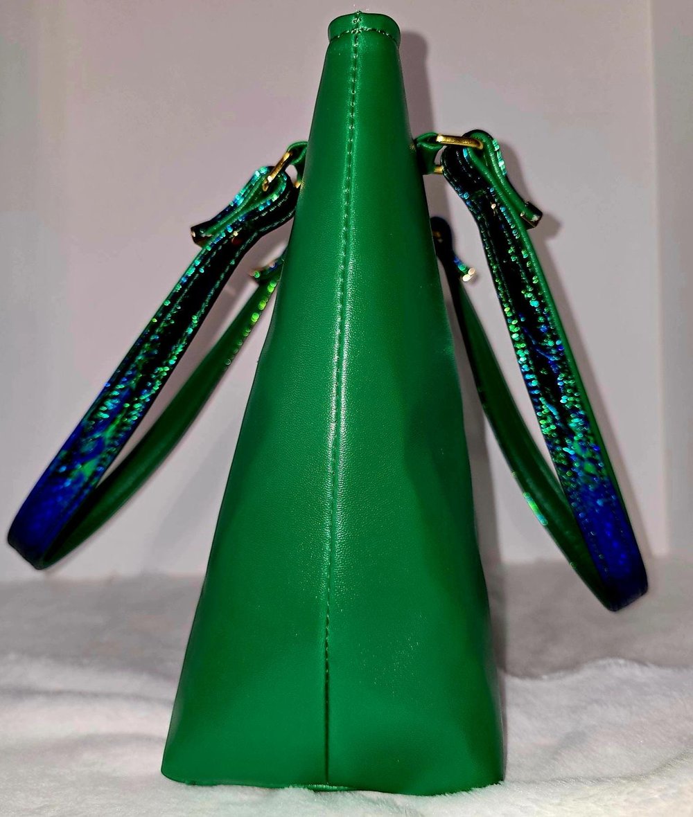 Image of Handmade Avatar Applique Tote Bag: Large Faux Leather Shoulder Bag