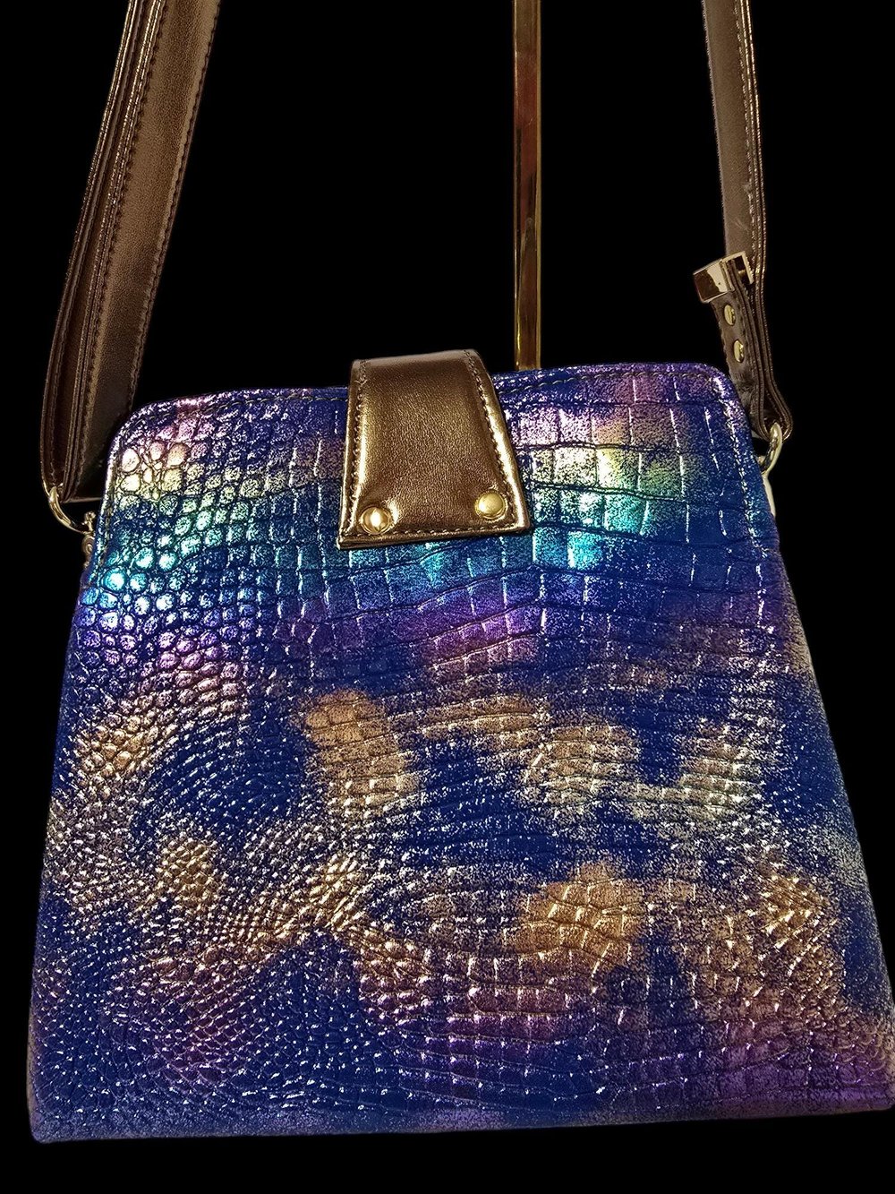 Image of Pearlized rainbow crossbody bag purse gifts for her shoulder bag