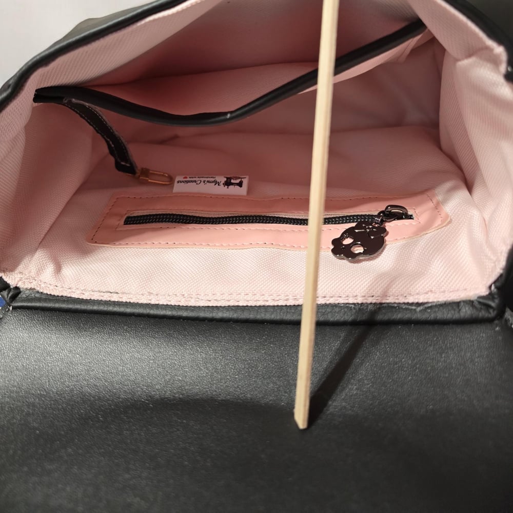 Image of Handmade crossbody shoulder bag Halloween theme skeleton head flap faux leather personalized