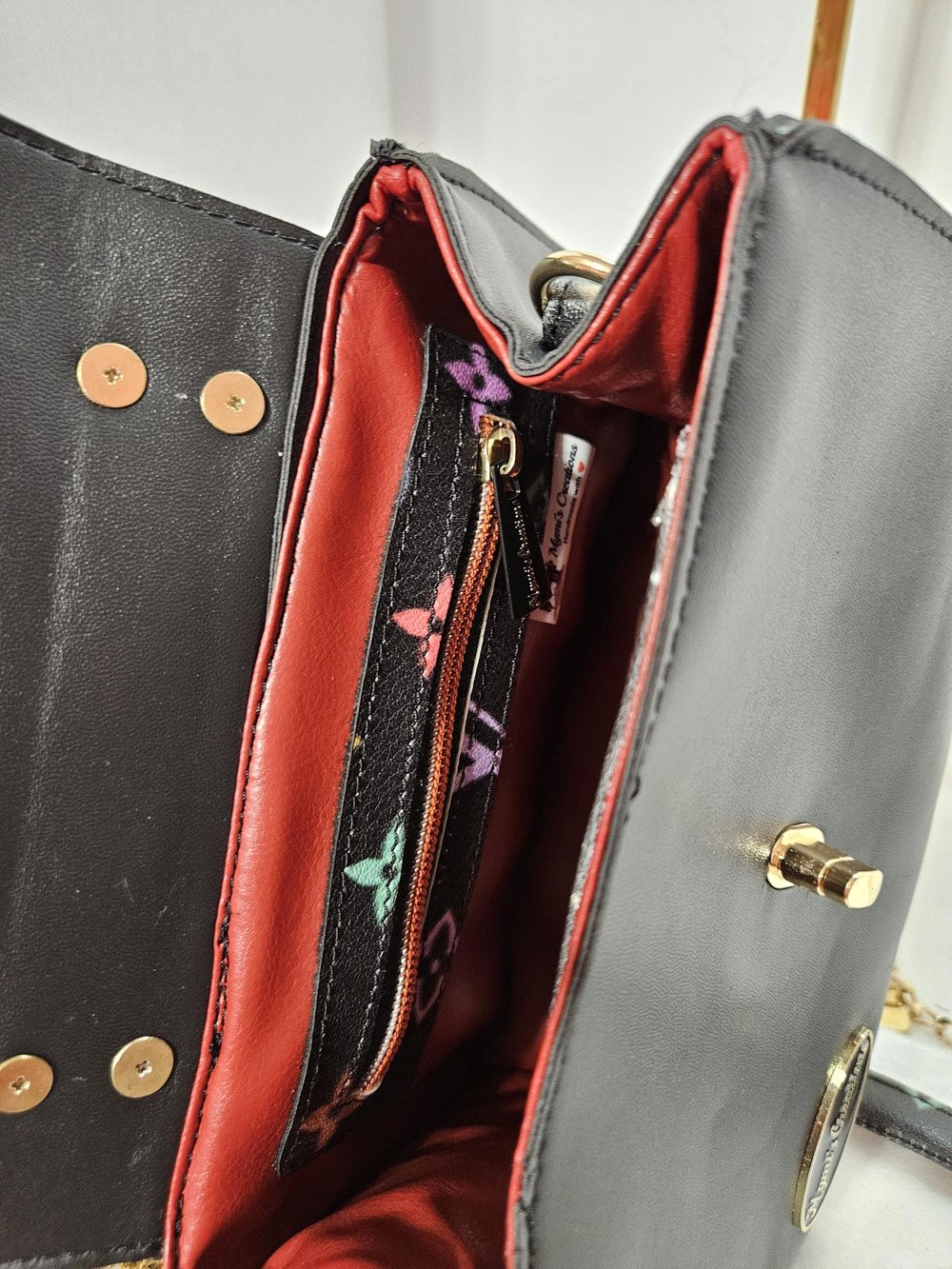 Image of Handmade crossbody bag purse designer faux leather Mother's Day gifts for her