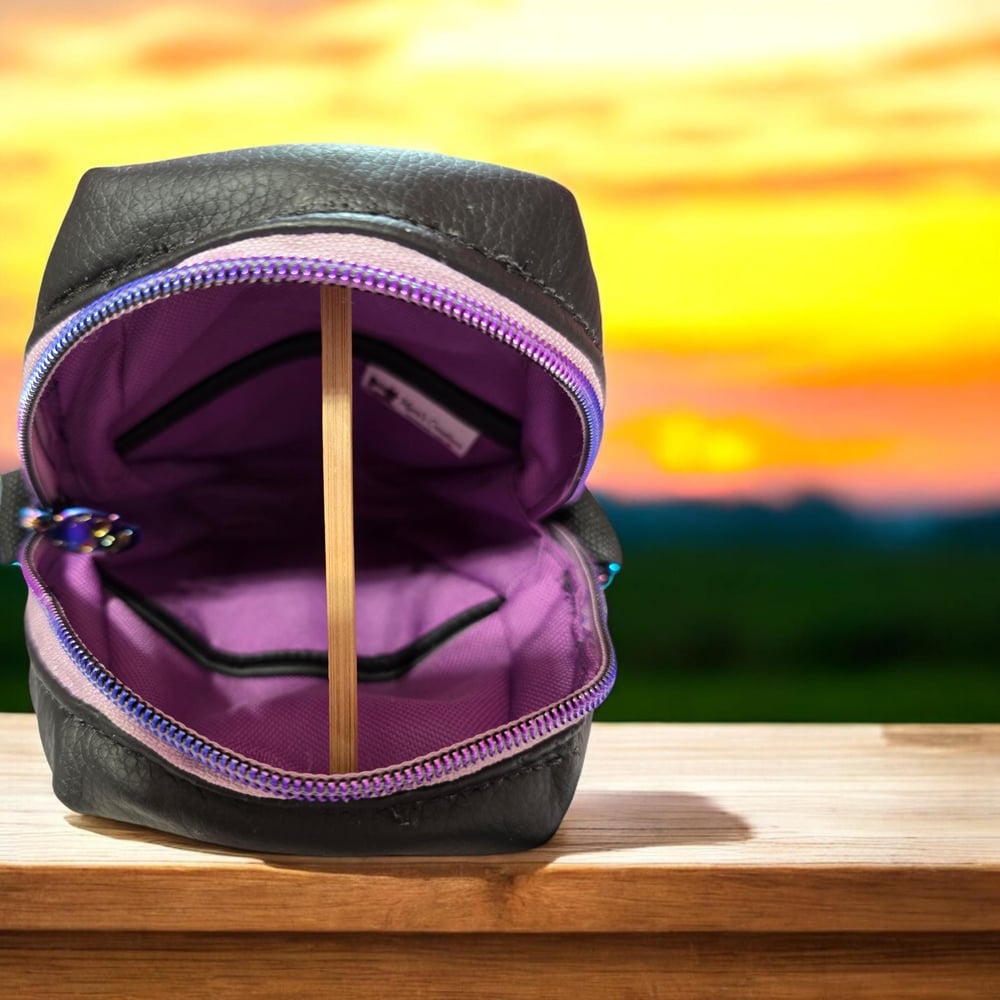 Image of Handmade coffin crossbody bag, Halloween handbag gifts for her faux leather purse