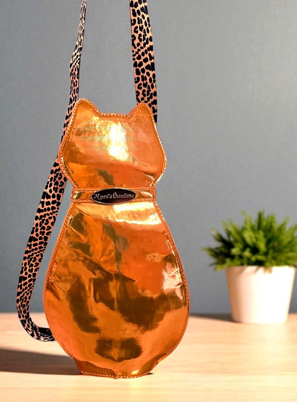 Image of handmade crossbody bag cat inspired special gift Halloween