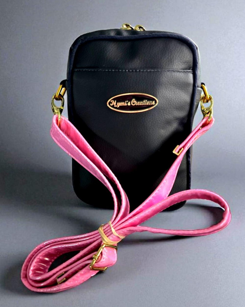 Image of Scream Mask Crossbody Bag: Pink Faux Leather Halloween Purse
