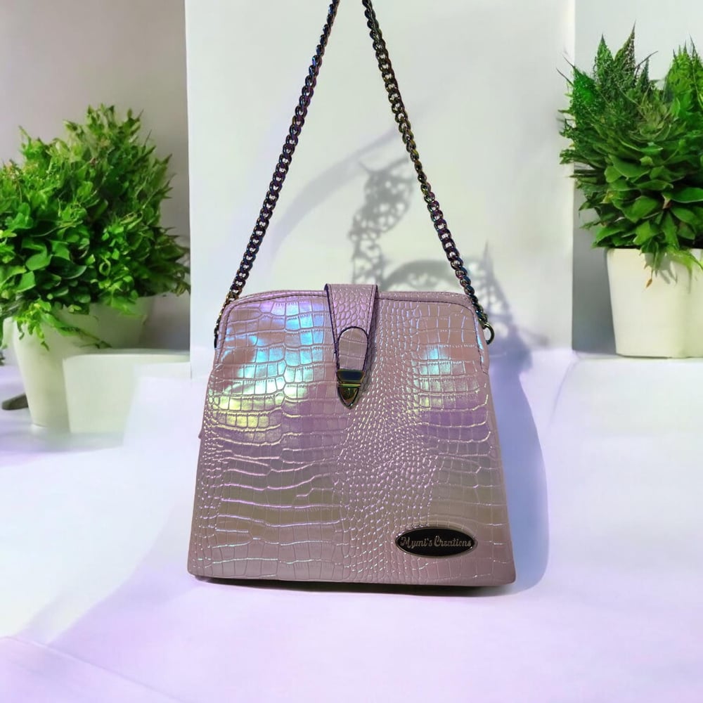 Image of Pearlized rainbow crossbody bag purse gifts for her shoulder bag