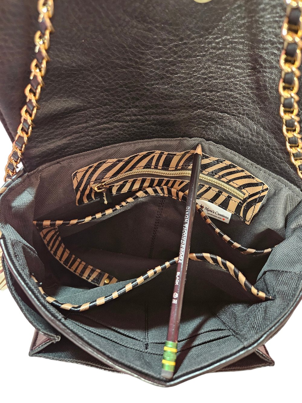 Image of Zebra Print Faux Leather Crossbody Bag: Elegant Shoulder Bag