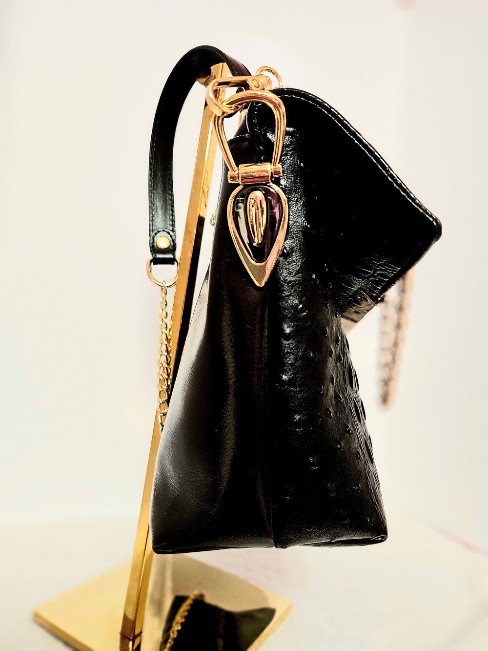 Image of Handmade Faux Leather Clutch Bag: Two Sizes