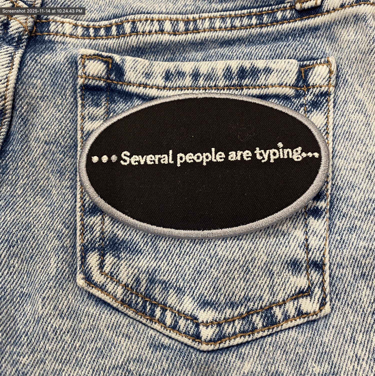 Image of Several People are Typing Embroidered Patch