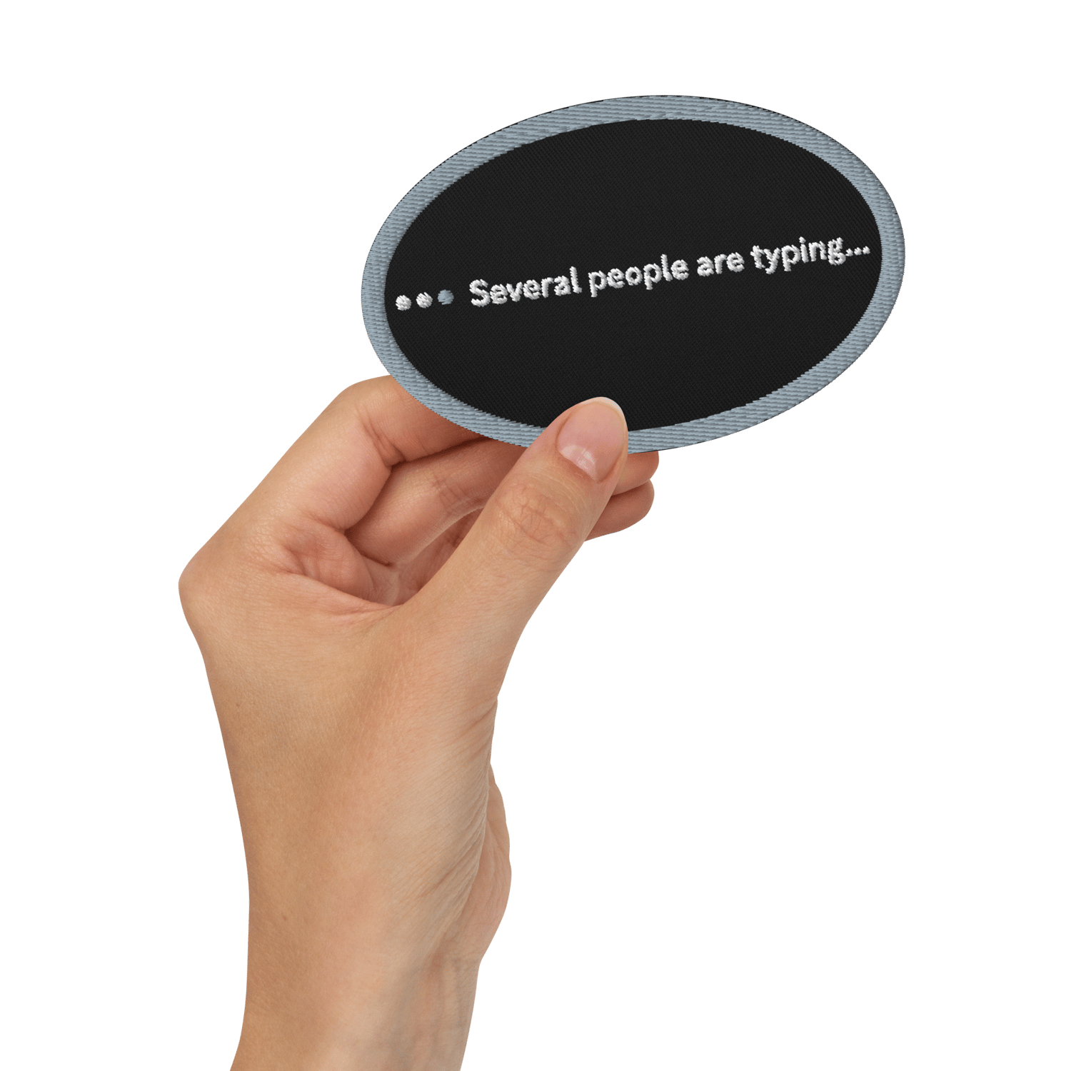 Image of Several People are Typing Embroidered Patch